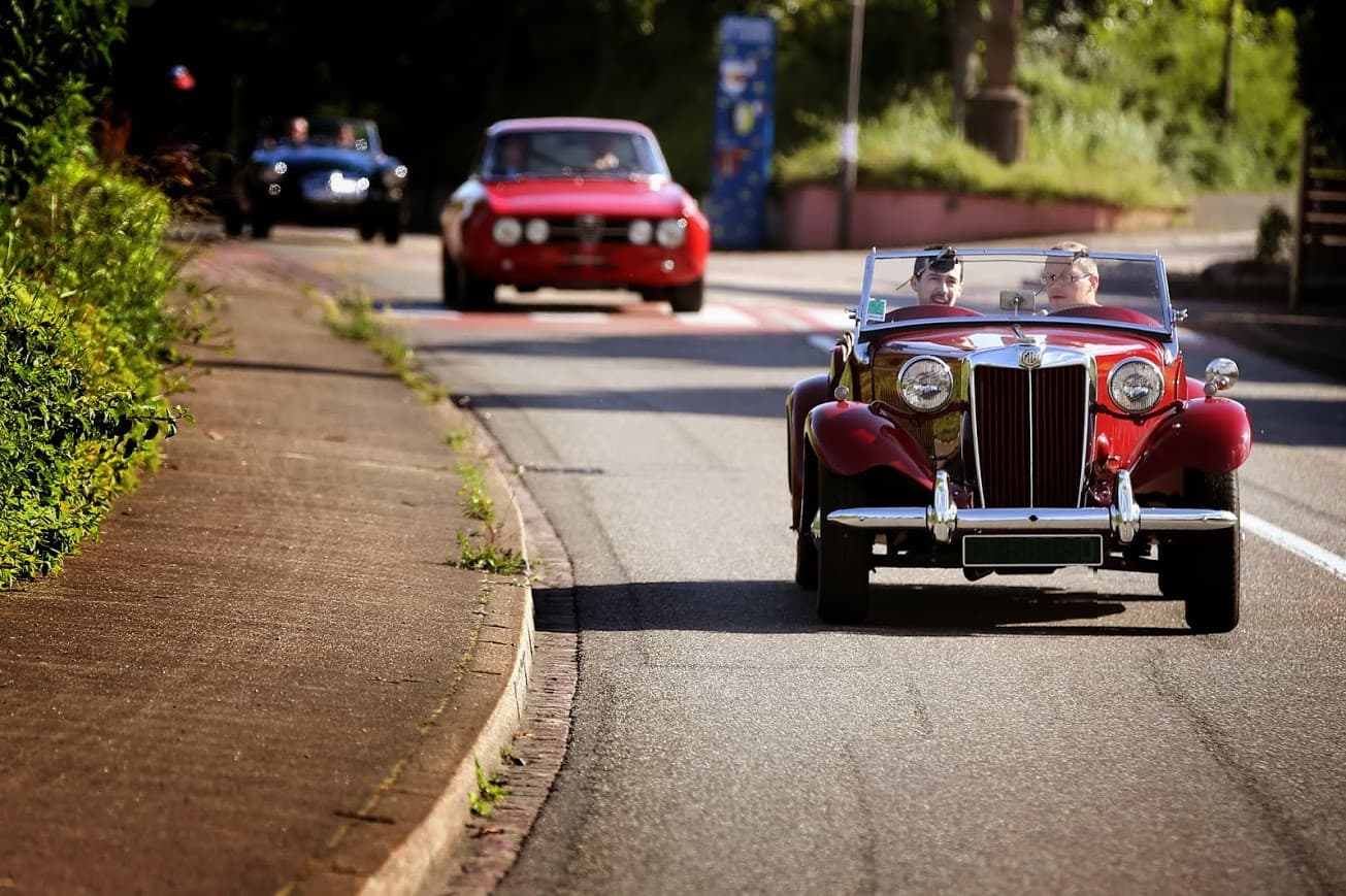 Classic car at the rally